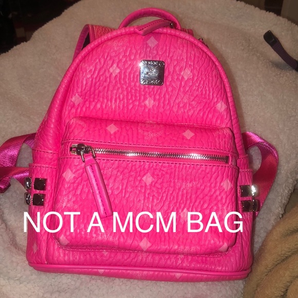neon pink mini backpack
